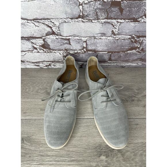 Born Passi Derby Blue Suede Leather Perforated Oxfords Lace Up Shoes Women Sz 9M - Picture 11 of 16